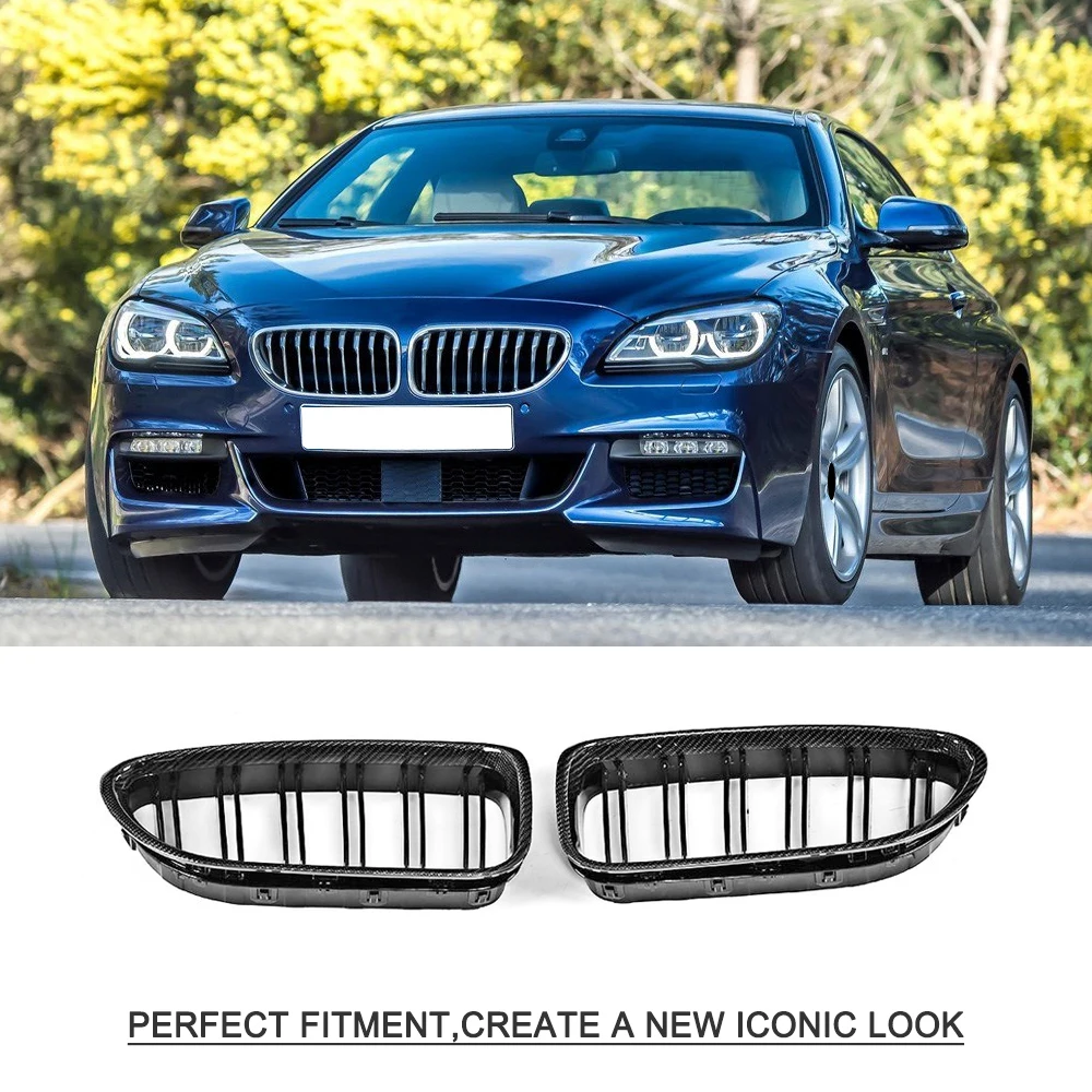 Передний бампер из углеродного волокна крышка решетки радиатора отделка для BMW 6