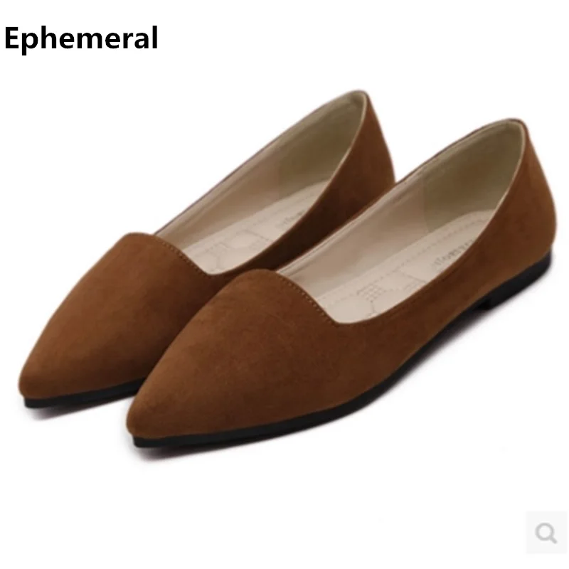 Балетки женские на плоской подошве дышащие без застежки заостренный носок из