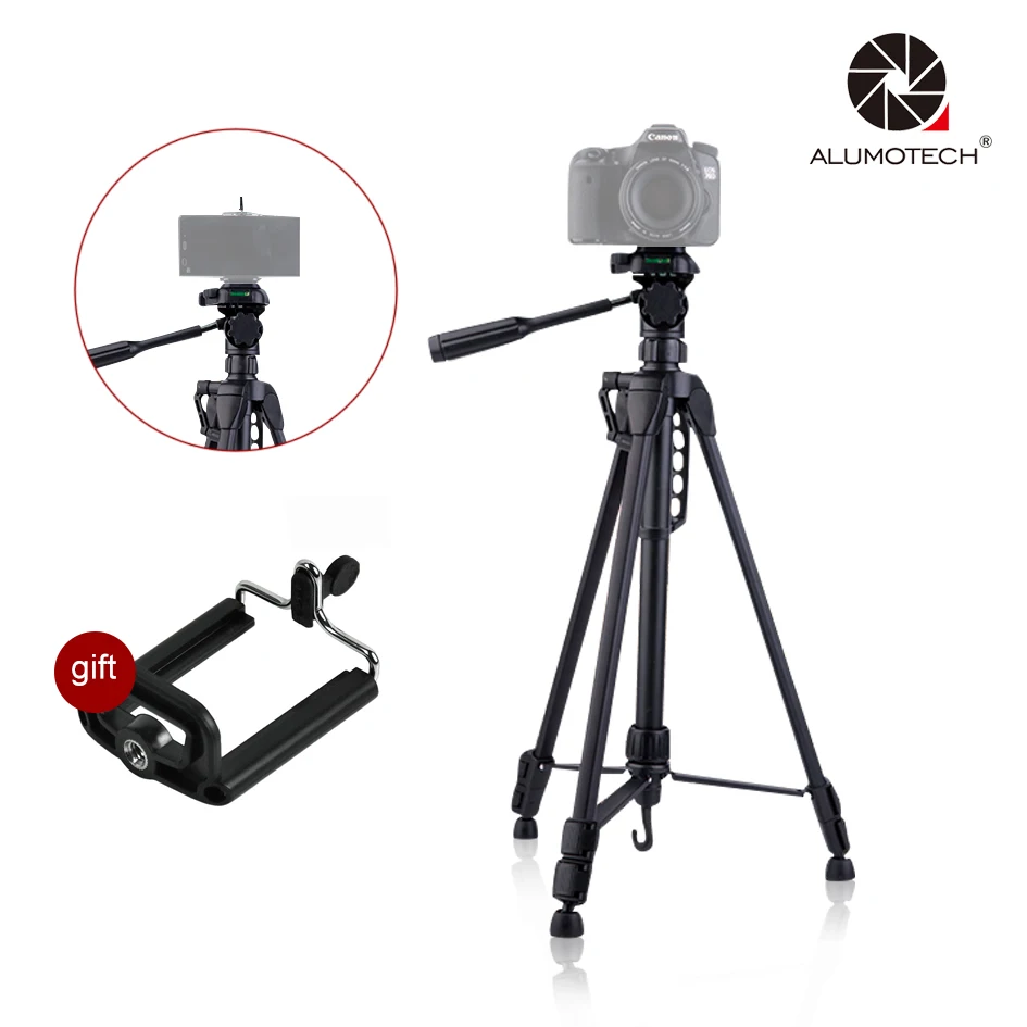 Штатив-тренога ALUMOTECH для цифровой зеркальной камеры с максимальной нагрузкой 3 кг