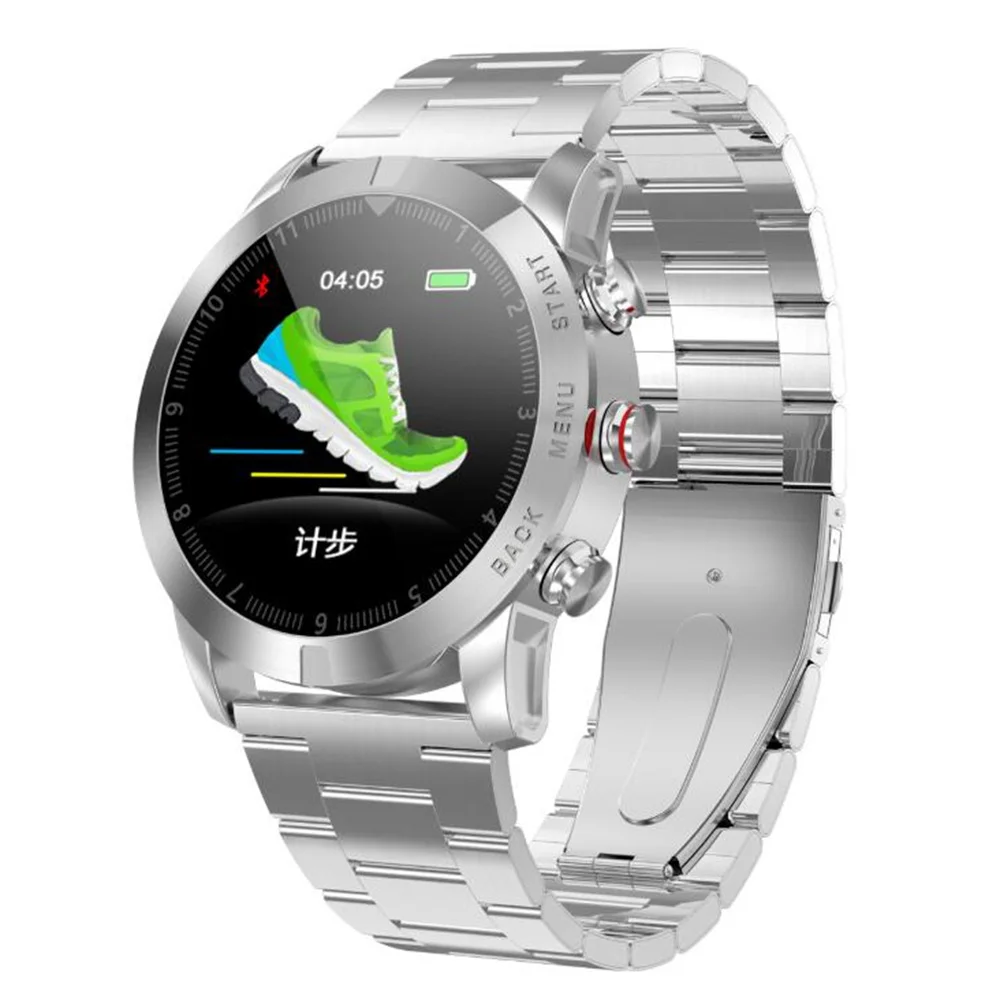 metal strap2 Новые компасные Смарт-часы 1,3 дюймов сенсорный экран для сердечного ритма монитор спортивные часы IP68 Водонепроницаемые фитнес-часы - Цвет: metal strap2