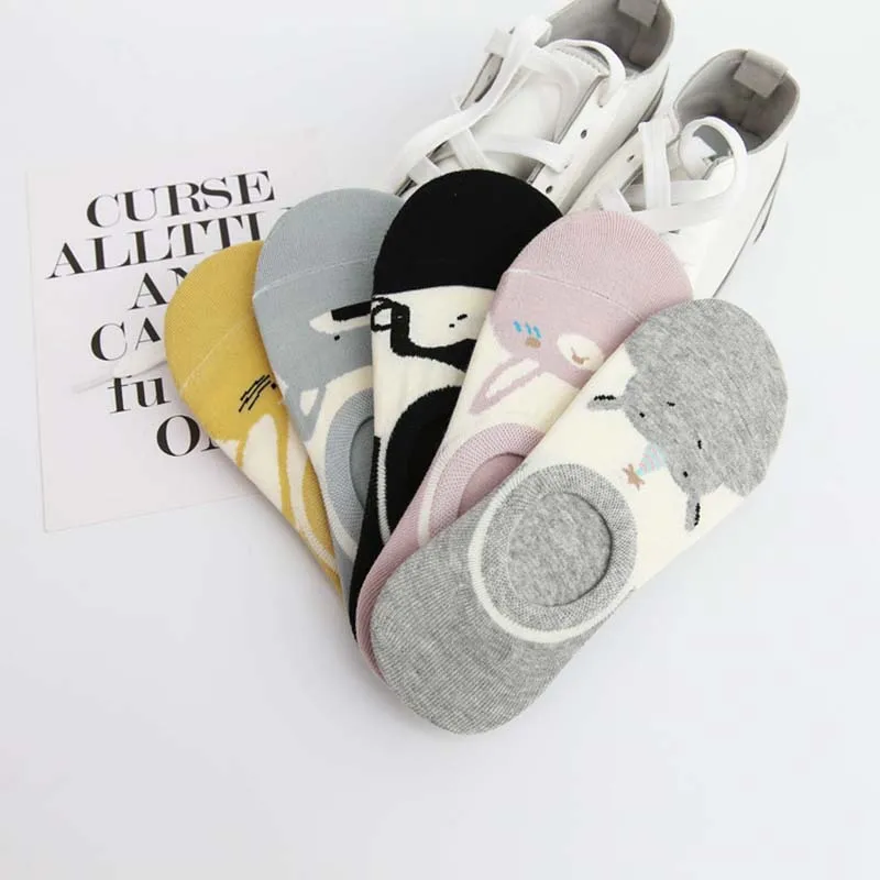 [COSPLACOOL] Модные забавные Женские носочки в стиле Харадзюку с низким вырезом