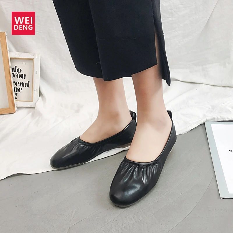 Женские туфли-оксфорды на плоской подошве Weideng повседневные туфли из 100%