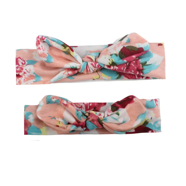 Mother &amp Daughter hair accessories 2pcs/set Bow knot Colorful Elastic headband girl headdress Parent-Child family gifts | Детская