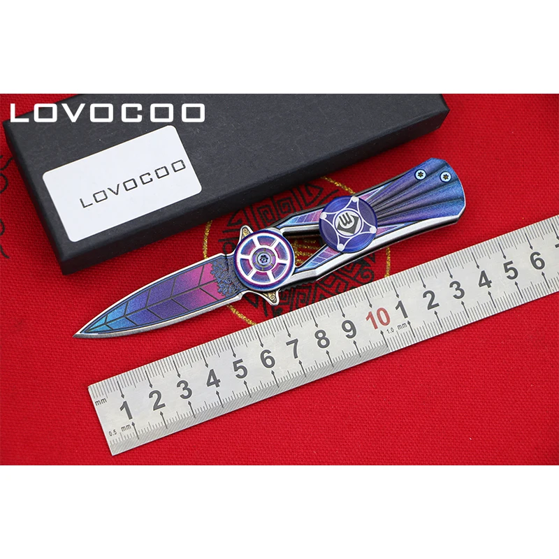 LOVOCOO CM76 Новое поступление 9cr18mov лезвие со стальной рукояткой рандомный наружный