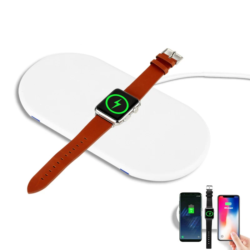 Беспроводное зарядное устройство Qi для Apple iwatch 3 10 Вт в 1 Быстрое беспроводное iphone X