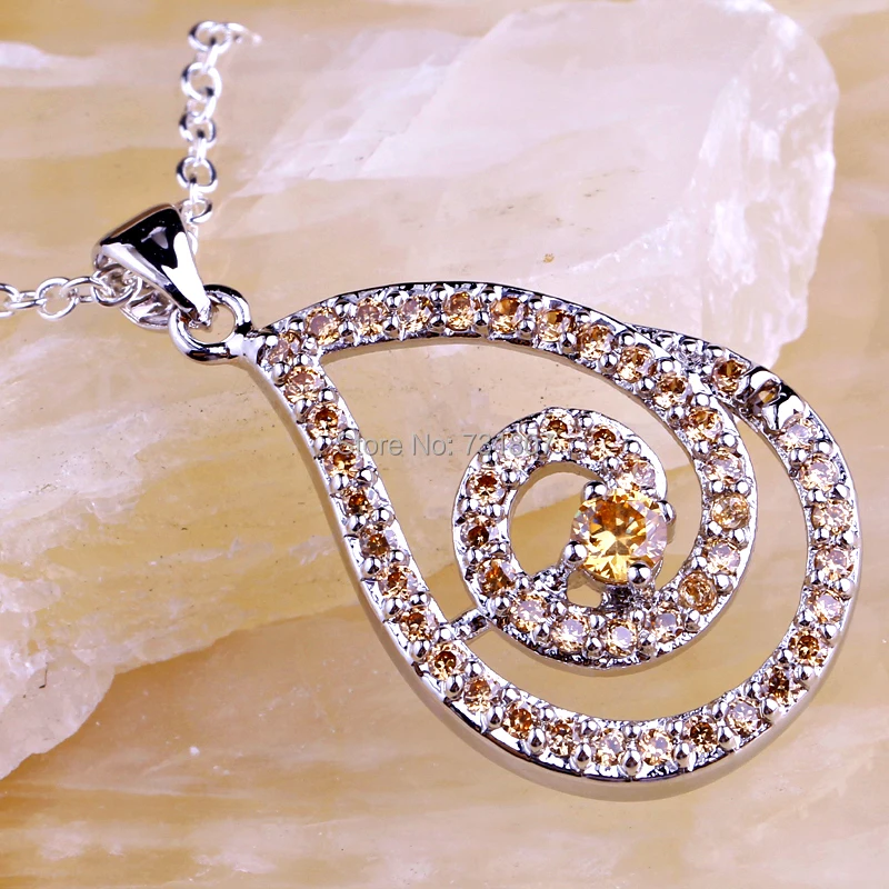 Женская подвеска из морганита JROSE серебряное ожерелье без цепочки классический