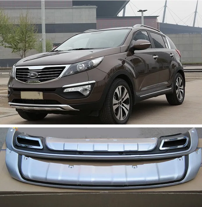 Бампер спойлер защитная пластиковая противоскользящая пластина для kia sportage 2011 2012