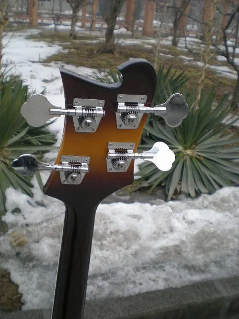 Горячая Распродажа ricken круглая винтажная sunburst цветная задняя бас гитара