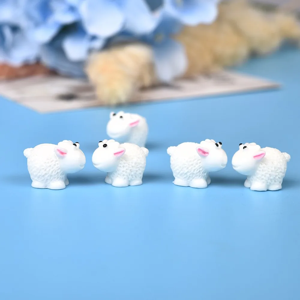 

2022 10Pcs/Set Cute Mini Animals Hedgehog Sheep Chicken Fairy Garden Figurines Miniatures Home Micro Miniatures Accessories