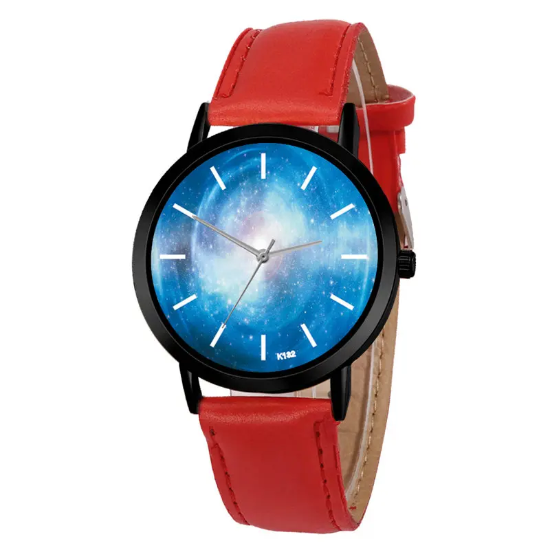 Космическая система Часы повседневные кварцевые великолепные галактики кожаный