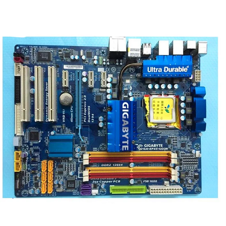 Для Gigabyte GA-EP45-UD3R оригинальная б/у десктопная материнская плата EP45-UD3R P45 Socket LGA 775 DDR2