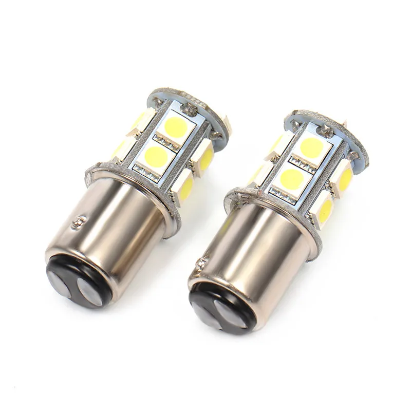 2 шт. 1157 13SMD светодиодный 5050 BAY15D P21/5W двойная нить стоп сигнал лампа задний свет 12 В