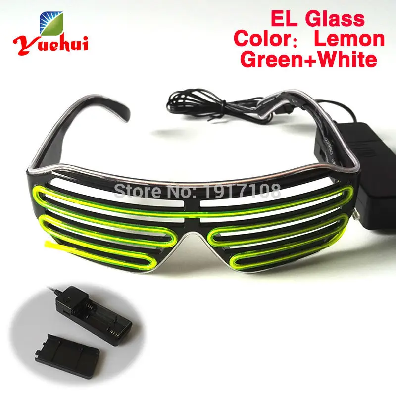 2021 Мода 17 Стиль Twin Цвет звуковой активный вечерние Декор EL затвора очки Мерцающие