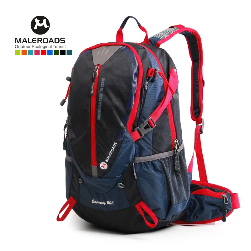 Black 30L Maleroads велосипедная сумка, велосипедная сумка, рюкзаки, дорожная велосипедная сумка, ранец для езды, бега, спортивный рюкзак, рюкзак для езды, 30л - Цвет: Black 30L