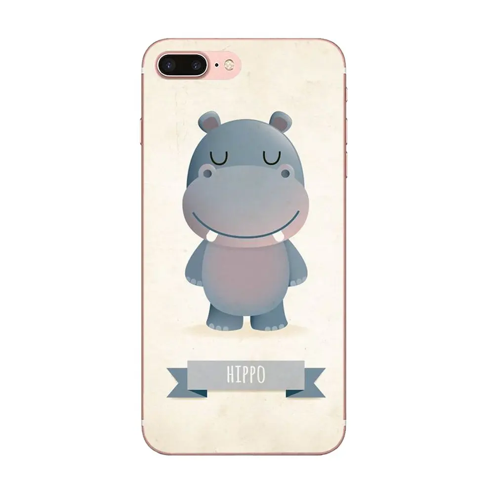 For Xiaomi Redmi Note 2 3 3S 4 4A 4X 5 5A 6 6A Pro Plus Soft TPU Case Accessories Hippo Animal Cartoon Novelty Fundas | Мобильные
