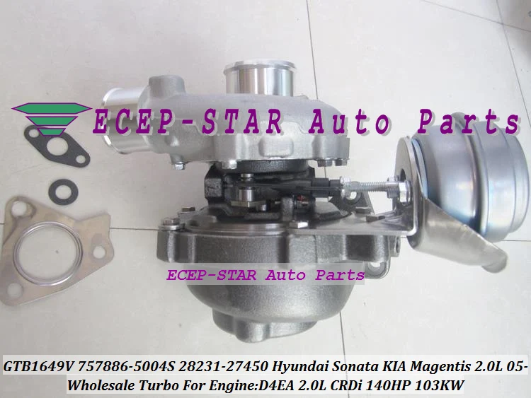 Турбокомпрессор GTB1649V 757886-5004S 757886 28231-27450 для HYUNDAI Sonata KIA Magentis OPTIMA 2.0L CRDi 05- D4EA 140HP