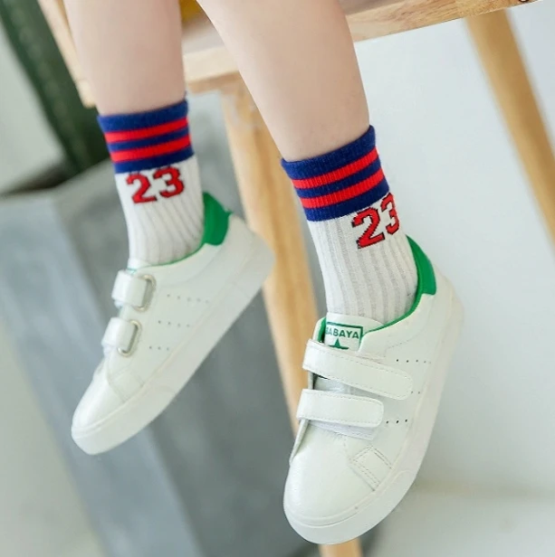 Children Socks 1 lot=5pairs=10 pieces Boys Girls Spring Autumn Cotton Baby Letter-print Kids |