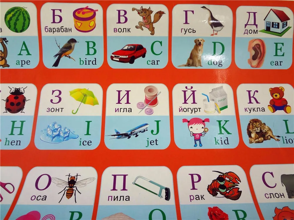 JSXuan русская английская электронная машина обучения ребенка Алфавит музыкальная игрушка обучающая фонетическая карта раннего языка звуковая игрушка