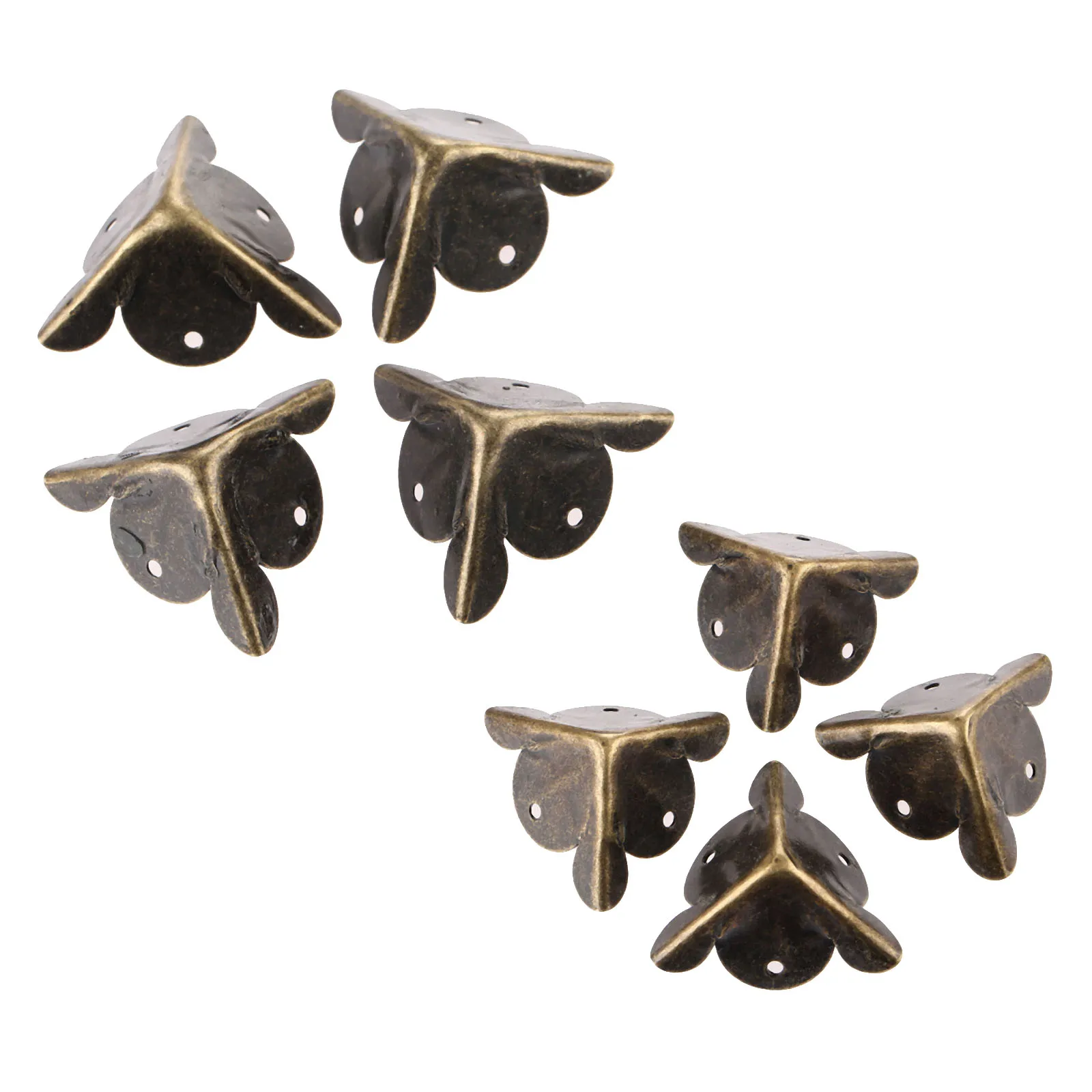 12 шт. антикварный угол кронштейн Ювелирная Подарочная коробка деревянный ящик