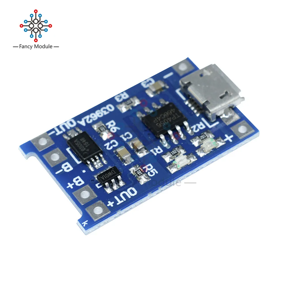10 шт. модуль зарядного устройства литиевой батареи Micro USB 5 в 1A 18650 TP4056 литиевая