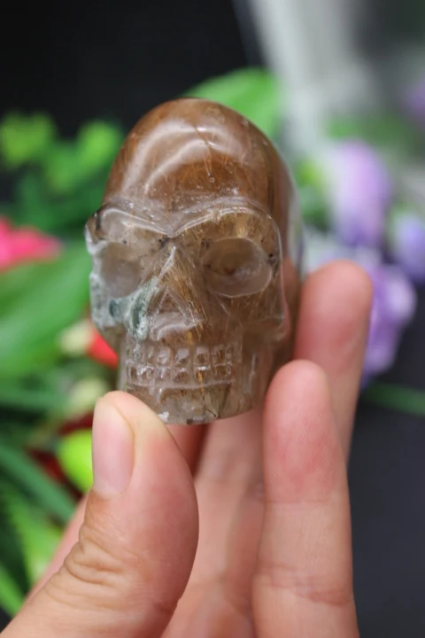 

171 grams of natural quartz crystal healing hair crystal skull