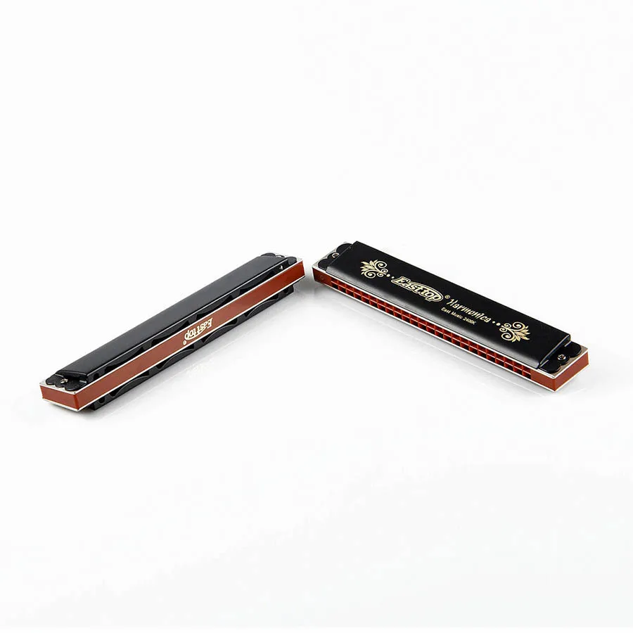 YUEKO Easttop T2406K 24 Отверстия профессиональная Губная гармошка C тон тремоло латунные