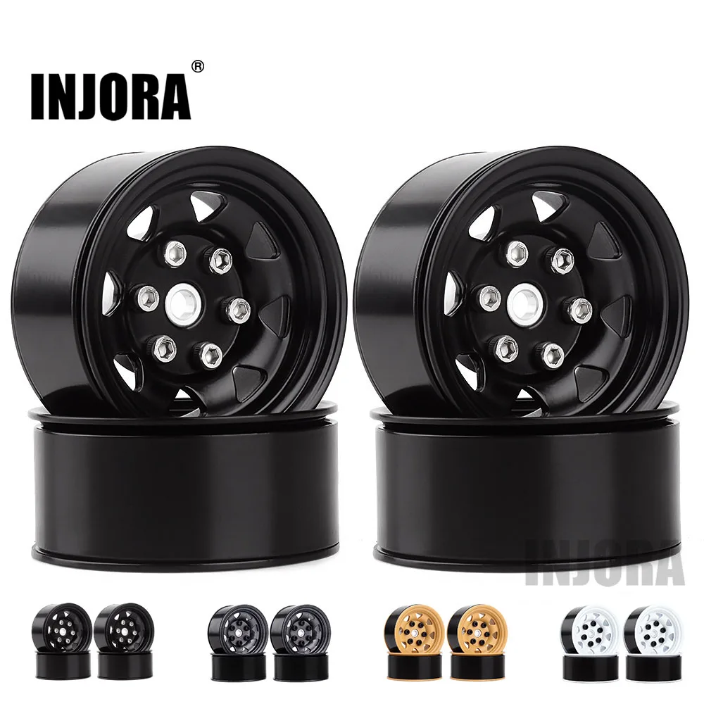 INJORA 1,5" металлический обод колеса 1,55 Beadlock Ступица колеса для 1/10 RC гусеничный D90 TF2 Tamiya CC01 LC70 MST JIMNY AX90069