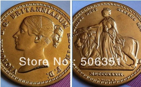 Оптовая продажа британские позолоченные монеты Vitoria 24 k копия 100% coper|manufacturing event|coin