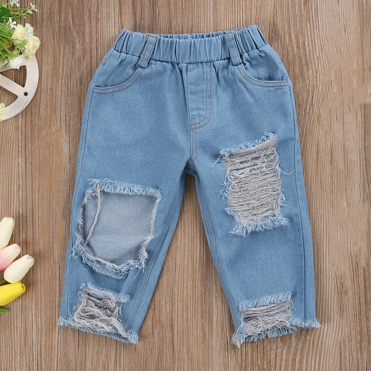 3 шт. детские джинсовые брюки и топ с открытыми плечами|clothing sets|kids stylegirls kids |
