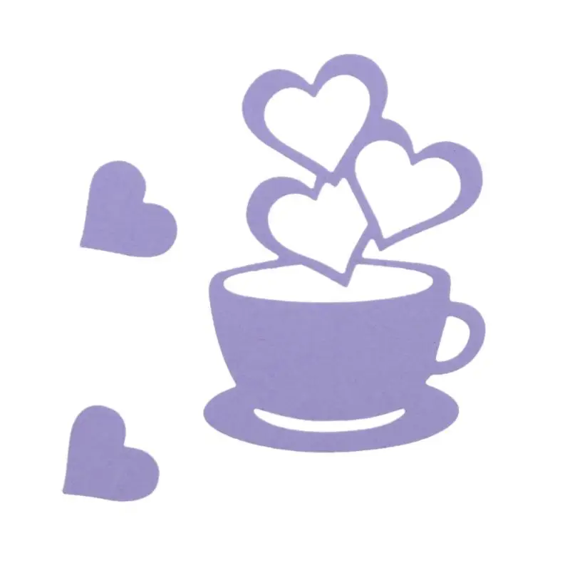 Love Heart кофейная чашка DIY металлический Скрапбукинг Ремесло тиснение вырубной