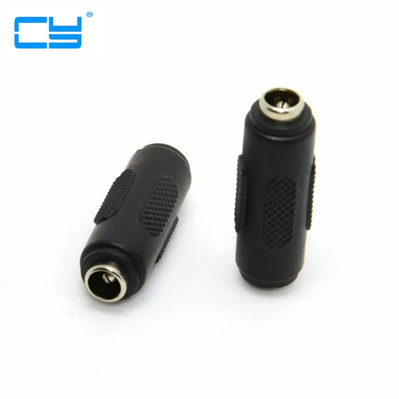 Feminino-adaptador de enchufe de alimentación AC DC, conector de extensión adaptador, DC...