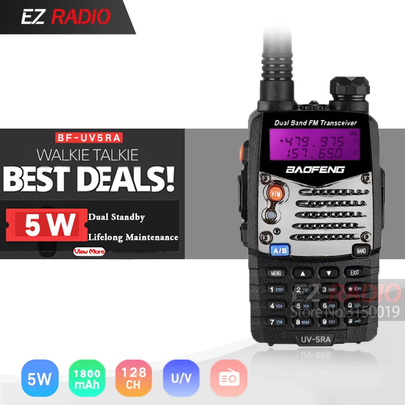 Портативная рация Baofeng UV 5RA портативная CB радиостанция UV5RA 136 174 МГц и 400 520 МГц|walkie