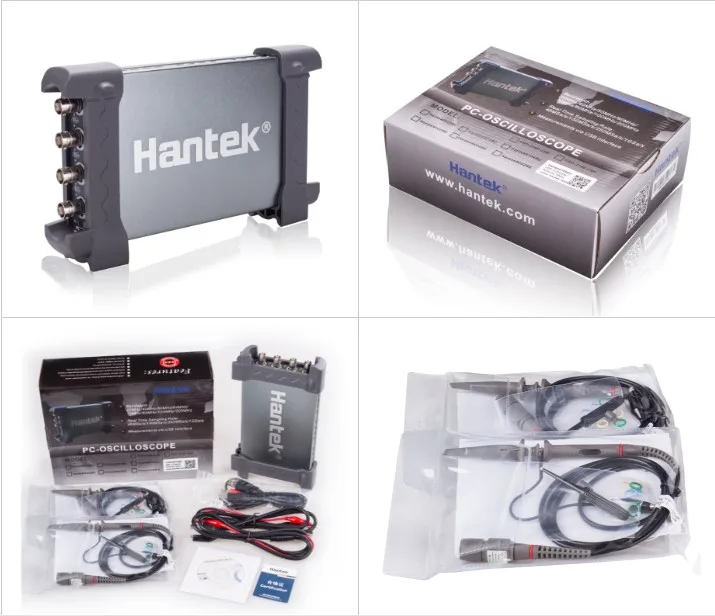 Hantek 6254EU 6074EU 6104EU 6204EU портативный цифровой осциллограф на базе пк 4 канала 70 мгц 100 мгц 200 мгц 250 мгц USB