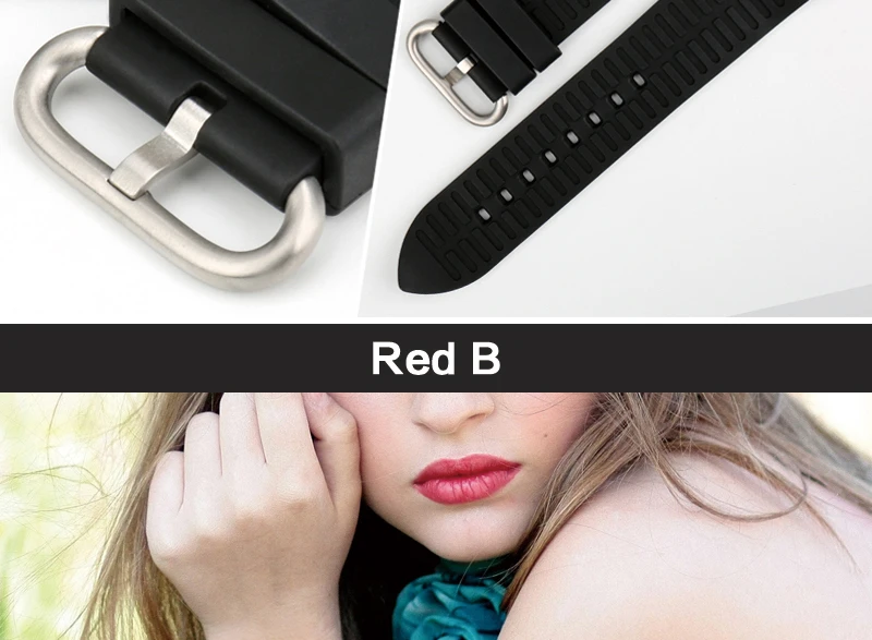 MAIKES модный красный резиновый ремешок для часов для Apple Watch Band 44 мм 40 мм iWatch все модели для Apple Watch 42 мм 38 мм серия 4 3 2 1
