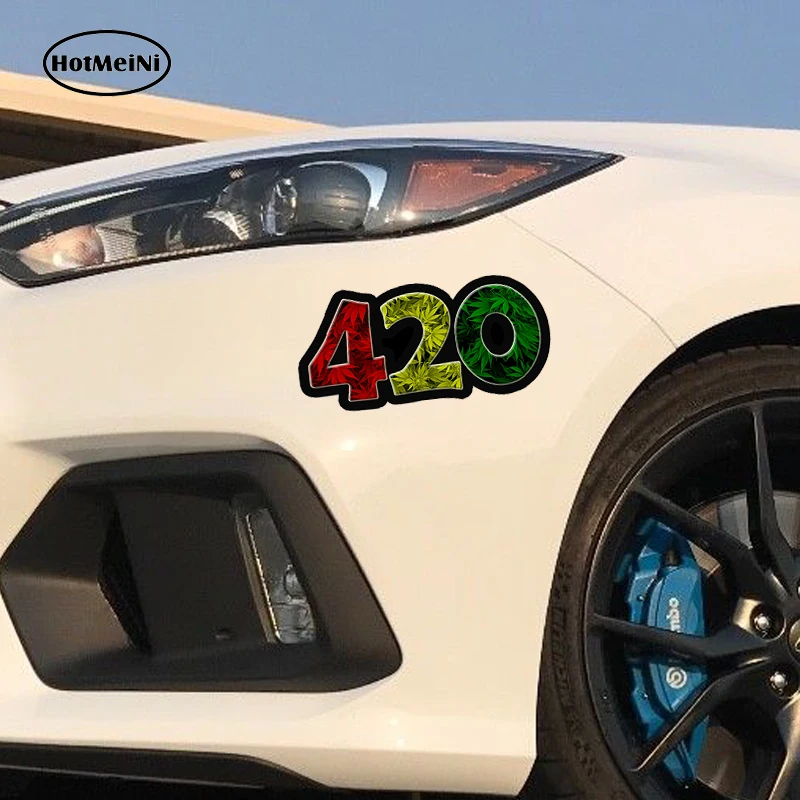 HotMeiNi автомобильный Стайлинг автомобиля Наклейка 420 раста виниловая наклейка-травяной Лист Листья промозглый бутон бампер автомобиля Грузовик водонепроницаемый 13 см*. 7,5 см