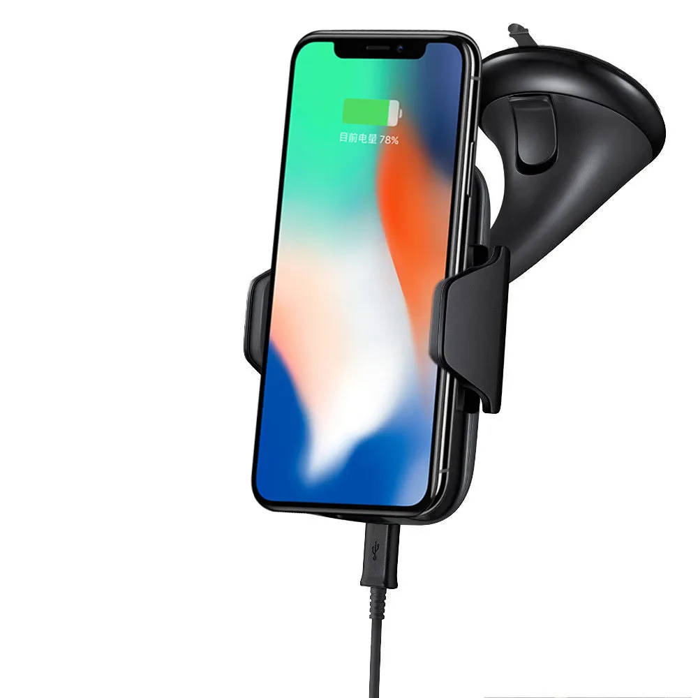 Car Fast Wireless Charger For iPhone X 8 Plus Quick Charging Phone Holder Samsung S9 S8 Kablosuz Sarj Carregador | Мобильные