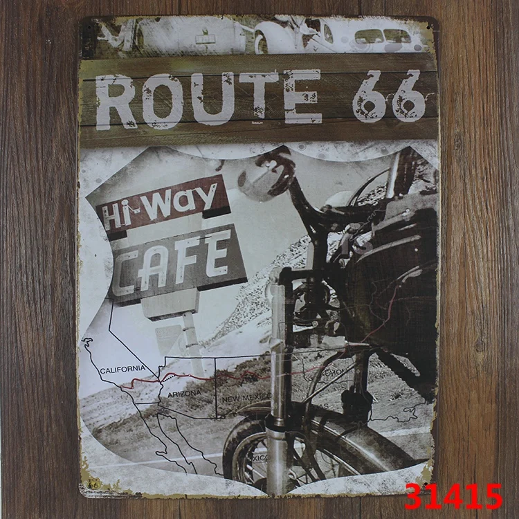 WholeSale 30pcs/lot 30*40cm bar restaurant decoration painting wall mural Home Furnishing tin U.S. Route 66 Metal Sign Tin Iron | Дом и сад