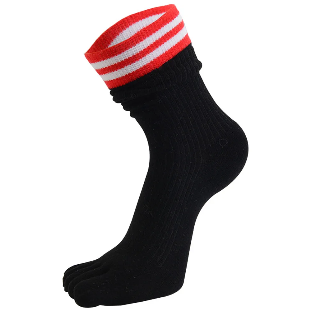 5 pcs Autumn and Winter Women's Girls Warm Soft Pure Color Wool Five Finger Toe Socks Women Cotton Free Shipping |
