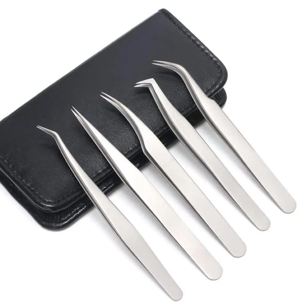 5pcs Eyelash Extension Tweezers Kit Professional False Eyelashes Tools Grafting Tool | Красота и здоровье