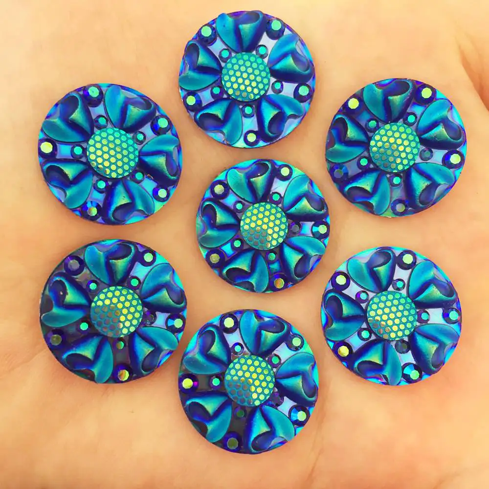 20 шт. круглые пуговицы для одежды мм|rhinestone wedding button|ab resinflower rhinestone |