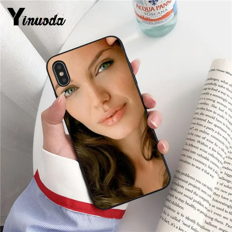 A9 Yinuoda Angelina Jolie черный ТПУ мягкий телефон чехол для iphone 8 7 6 6S Plus 5 5S SE XR X XS MAX Coque Shell Fundas Capa - Цвет: A9