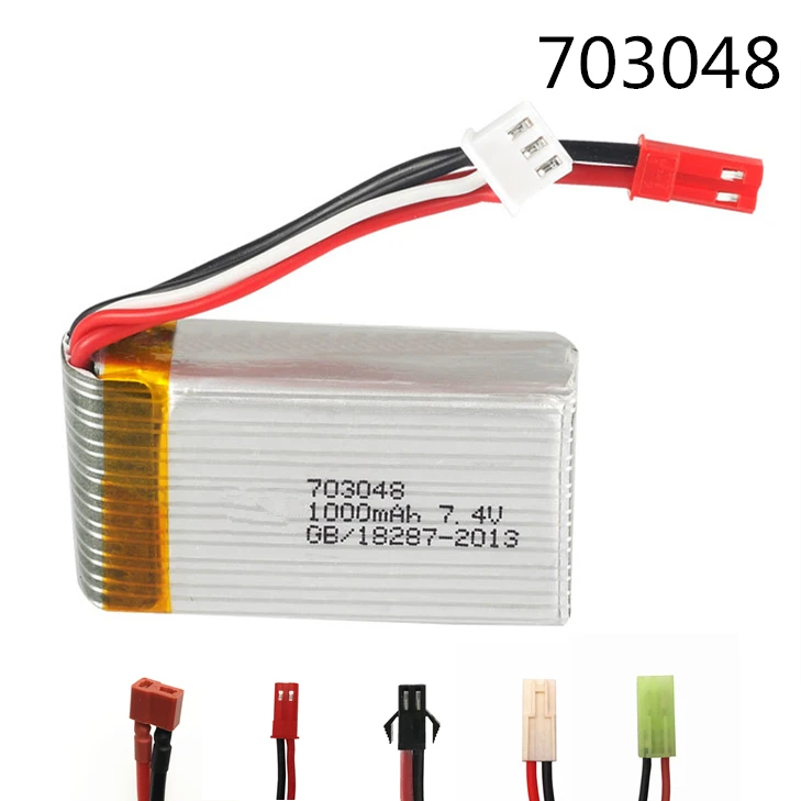 Аккумулятор Hobby Hub 7 4 В 1000 мАч 703048 Lipo для MJXRC X600 25c игрушечный аккумулятор|Детали и