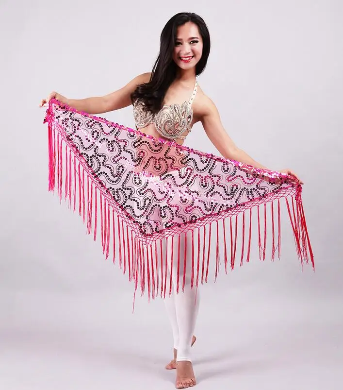 Пояс для Танцев Живота с блестками цветной пояс танца живота хип шарф