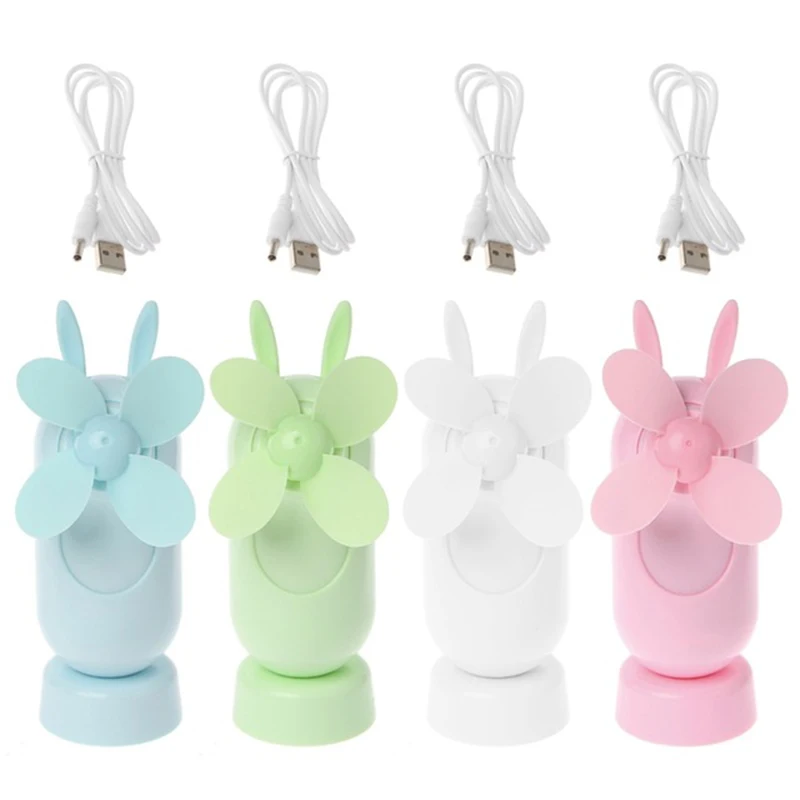 Мини милый кошачий ушной вентилятор перезаряжаемый маленький портативный для