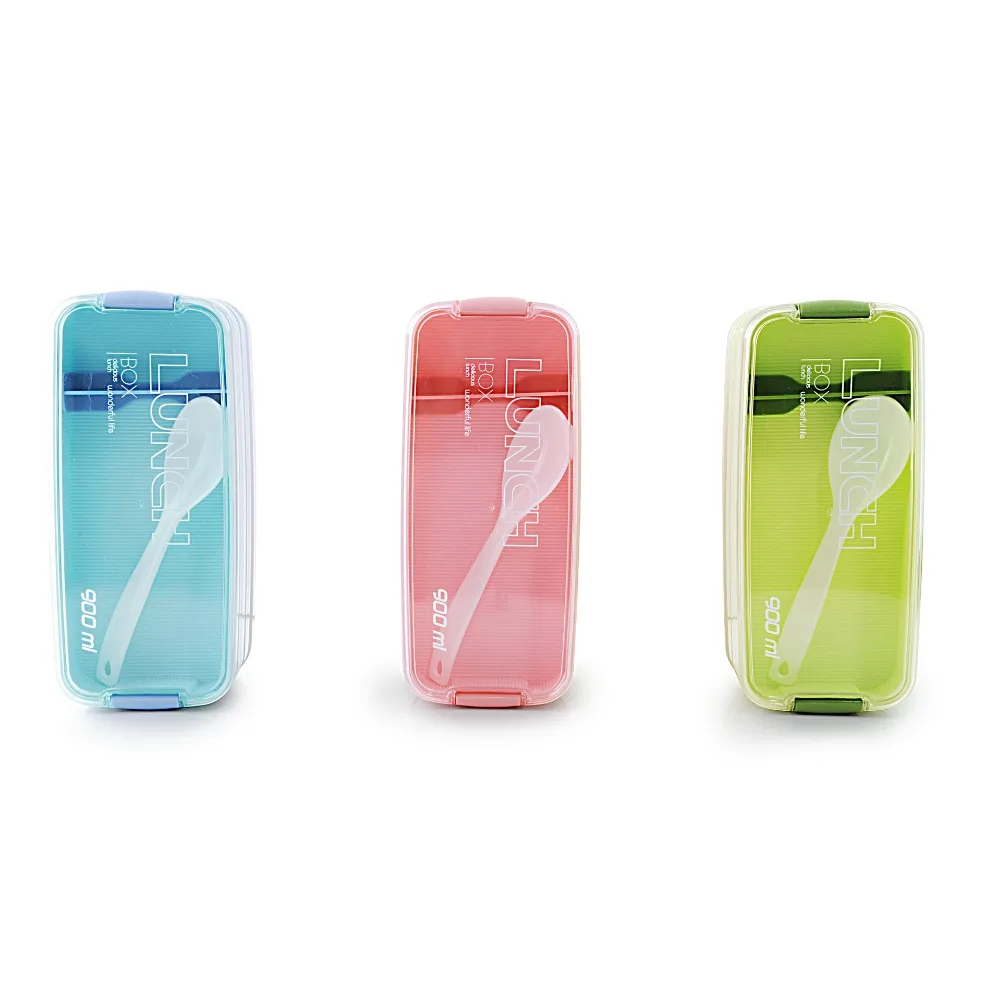 Пищевой контейнер с 3 отделениями Штабелируемый Bento для микроволновой печи лоток