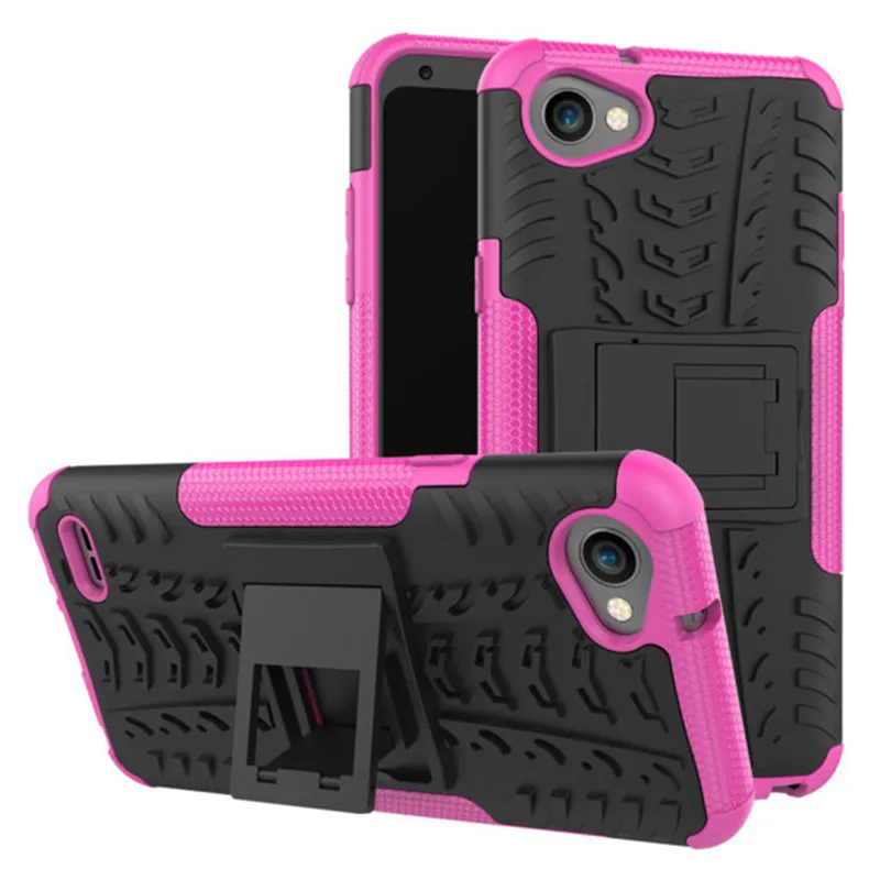 LG Q6 Case Plastic Silicon Fitted Back Armor Hard With Stand Cover For Q6A Alpha M700 Plus X600 Phone Cases |