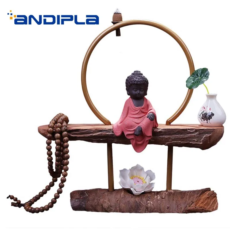 

Креативная розовая керамическая Милая курильница Будды, домашнее украшение Xuanguan, искусственные поделки ручной работы, подарки на день рожд...