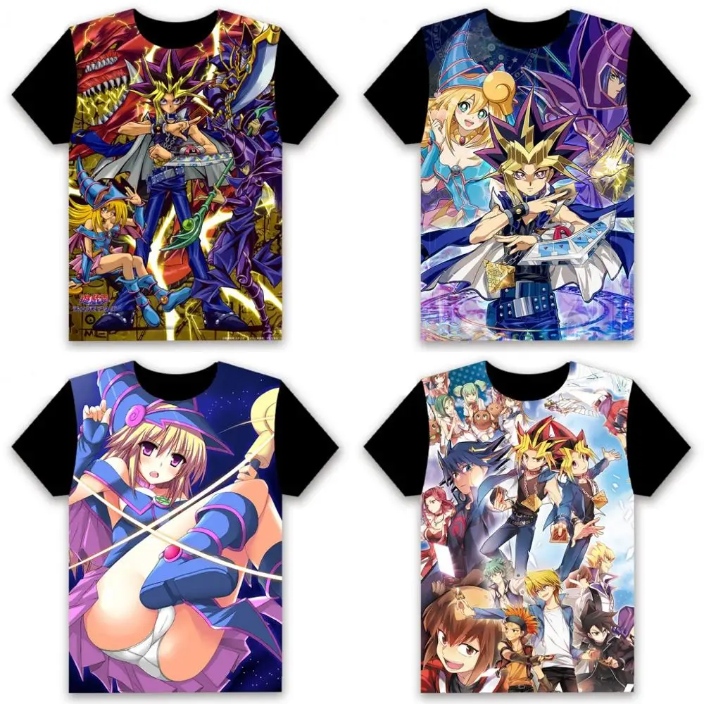 

Men's T-shirt Anime Yu-Gi-Oh! Duel Monsters Printed Cosplay Short Sleeve Unisex Casual Black Tee Tops Summer Funny Shirt