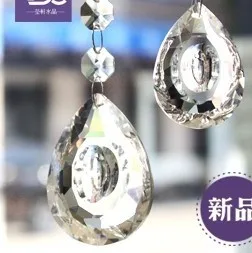 Лучшие продажи! 30 шт./лот 38 мм люстра кристально чистая длинная форма часть