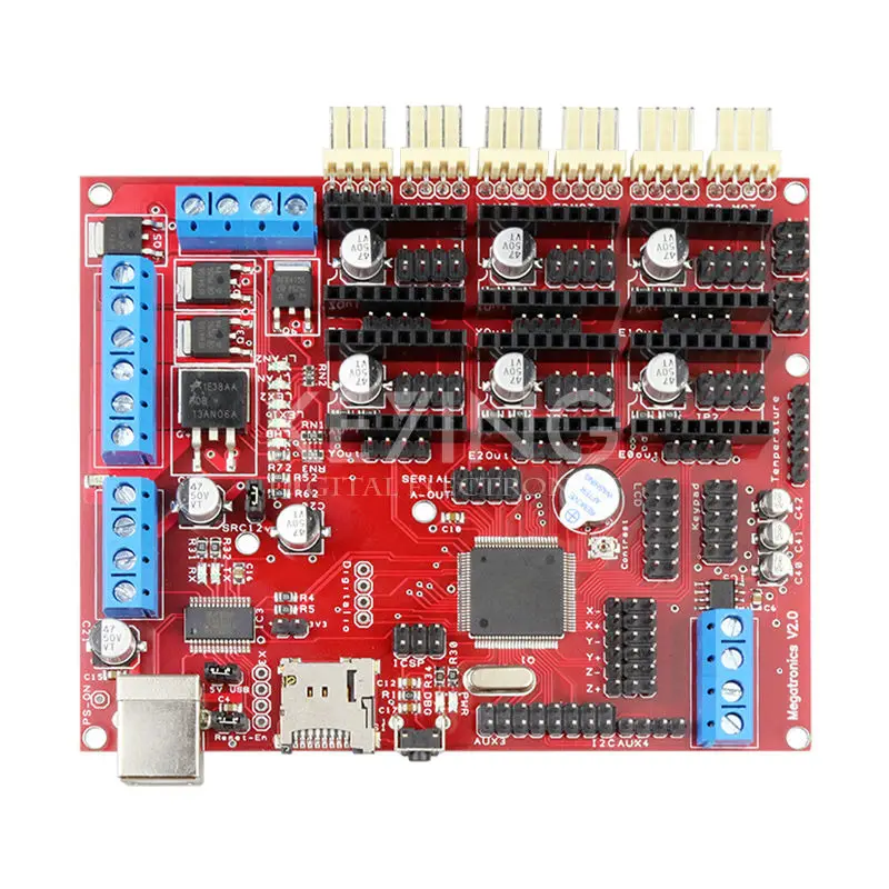 Бренд RepRap Megatronics V2.0 3D принтер материнская плата основная панель управления